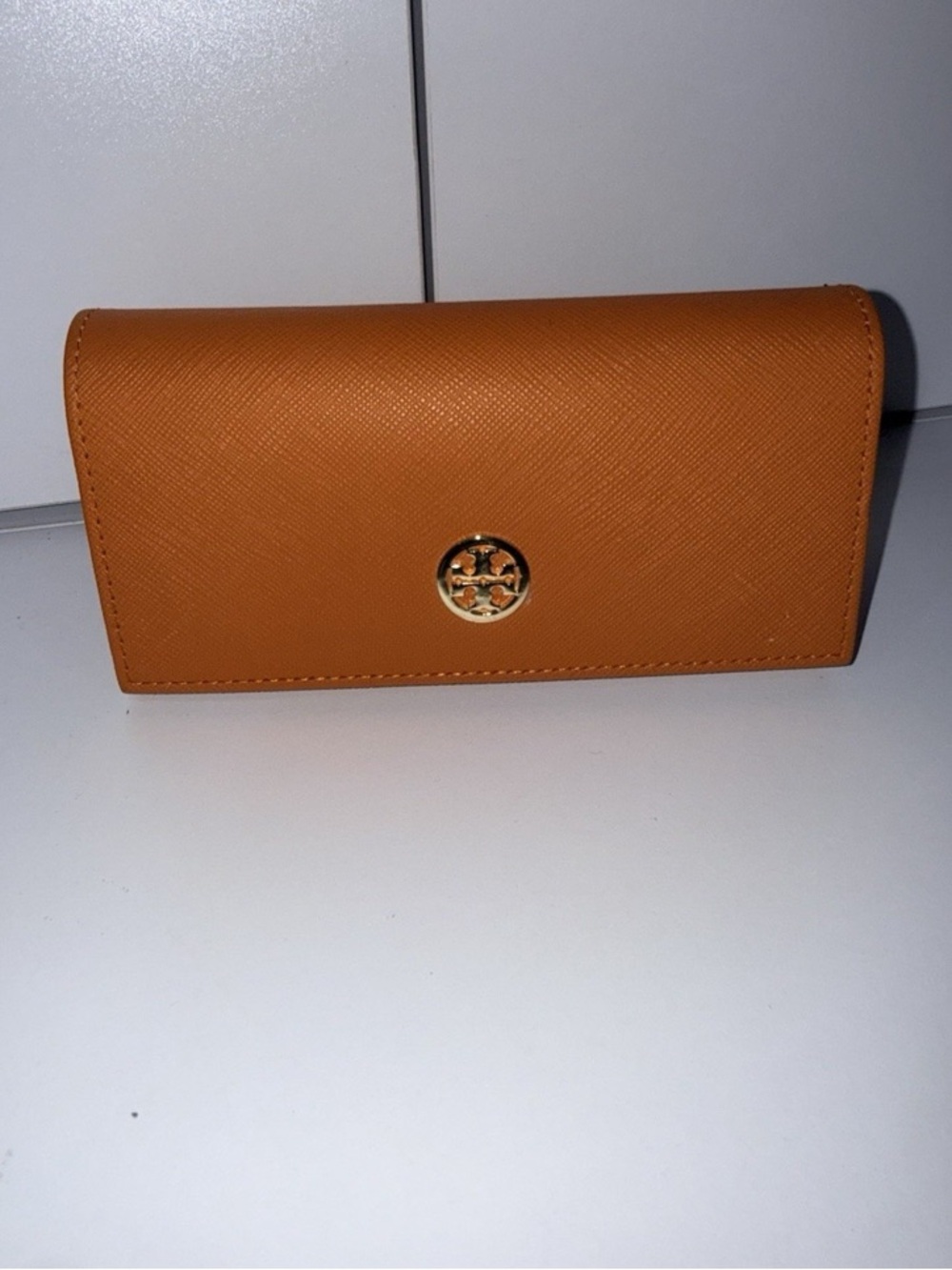 Tory Burch Large Orange Magnetic Sunglasses Eyeglasses Case NWOT